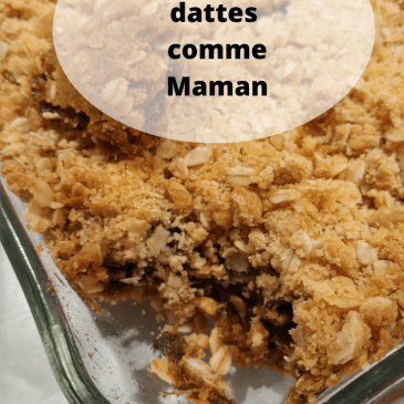 plat de carrés au datte